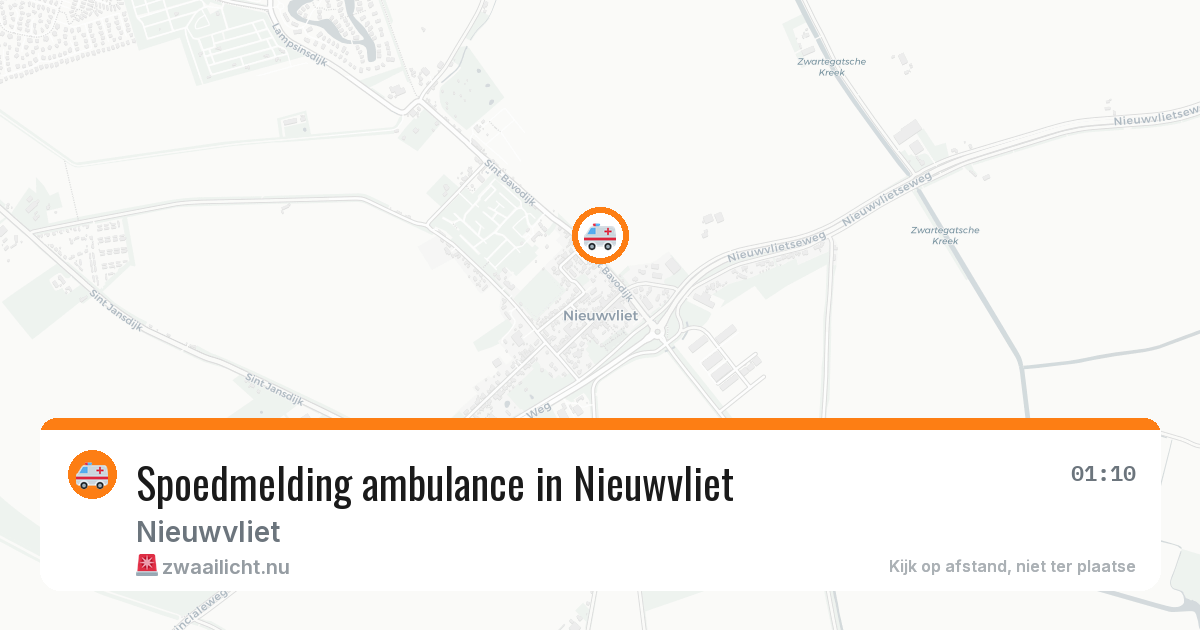 Spoedmelding ambulance in Nieuwvliet — 22 jun 2026