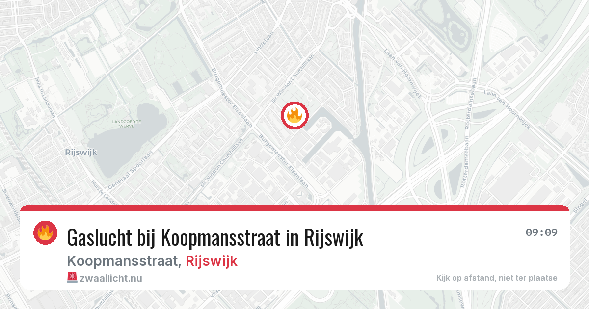 Gaslucht bij Koopmansstraat in Rijswijk — 8 apr 2026