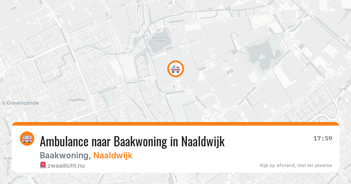 Ambulance naar Baakwoning in Naaldwijk — 25 jul 2026