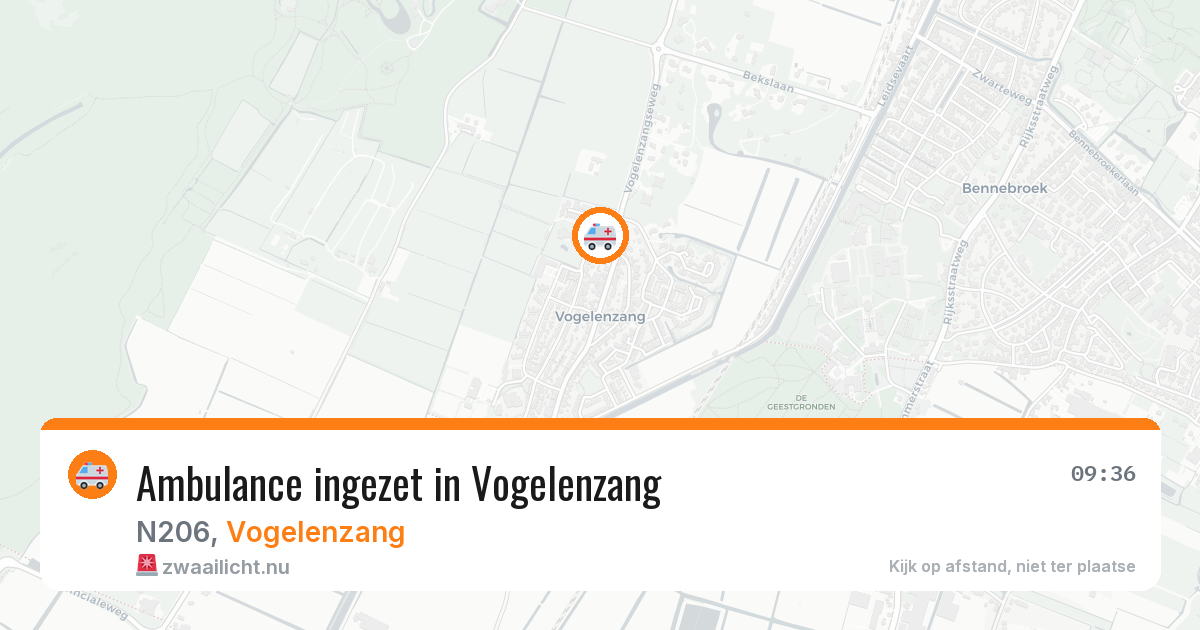 Ambulance ingezet in Vogelenzang — 20 jul 2026