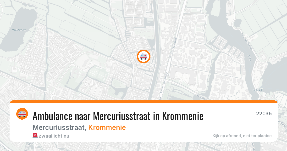 Ambulance naar Mercuriusstraat in Krommenie — 21 jul 2026