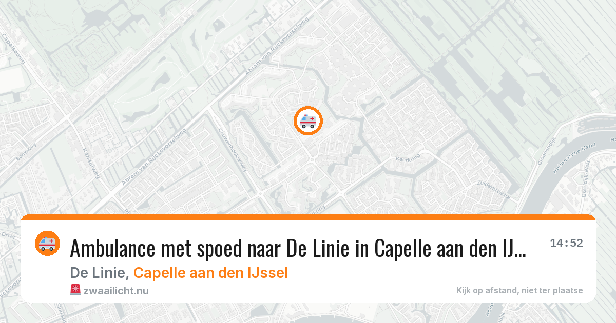 Ambulance met spoed naar De Linie in Capelle aan den IJssel — 9 jun 2026