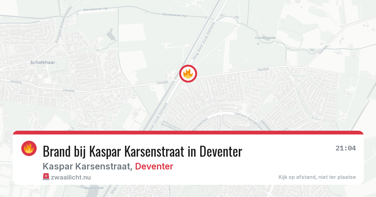 Brand bij Kaspar Karsenstraat in Deventer — 3 apr 2026