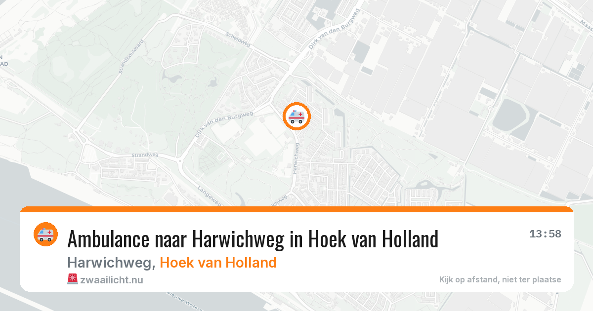 Ambulance naar Harwichweg in Hoek van Holland — 18 jul 2026