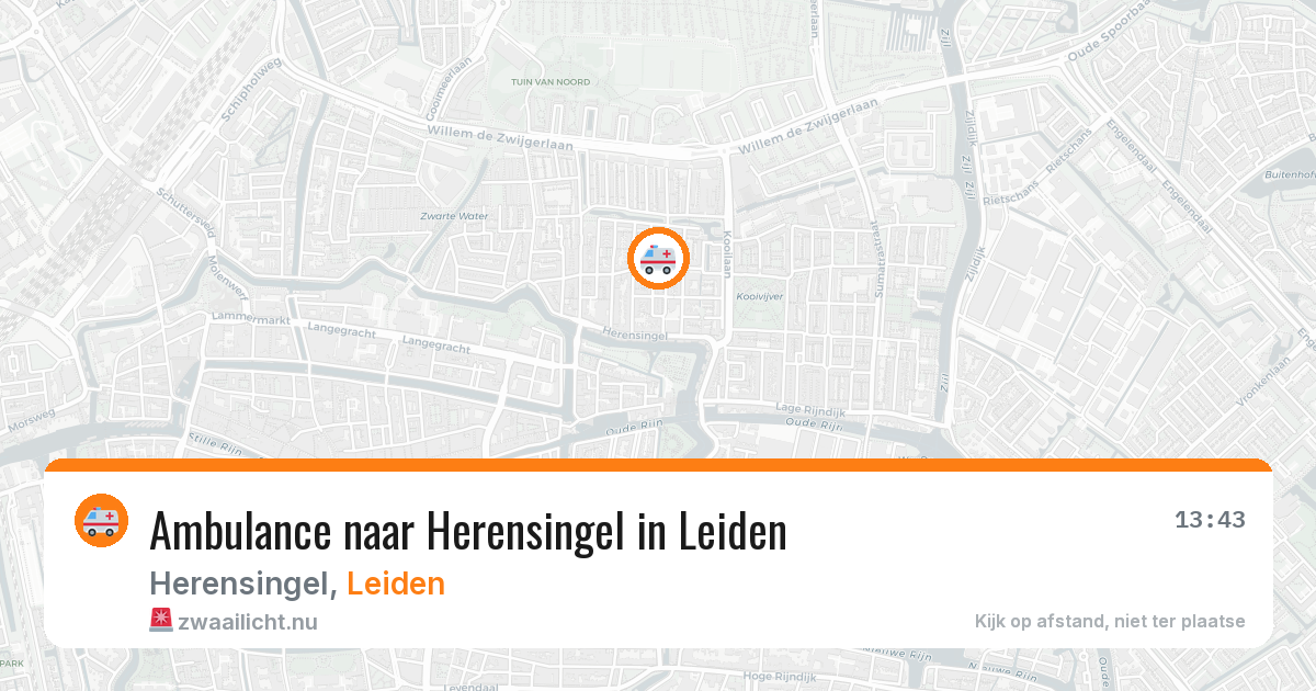 Ambulance naar Herensingel in Leiden — 18 mei 2026