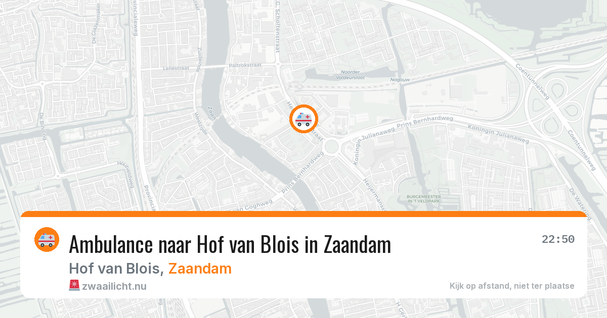 Ambulance naar Hof van Blois in Zaandam — 10 jul 2026