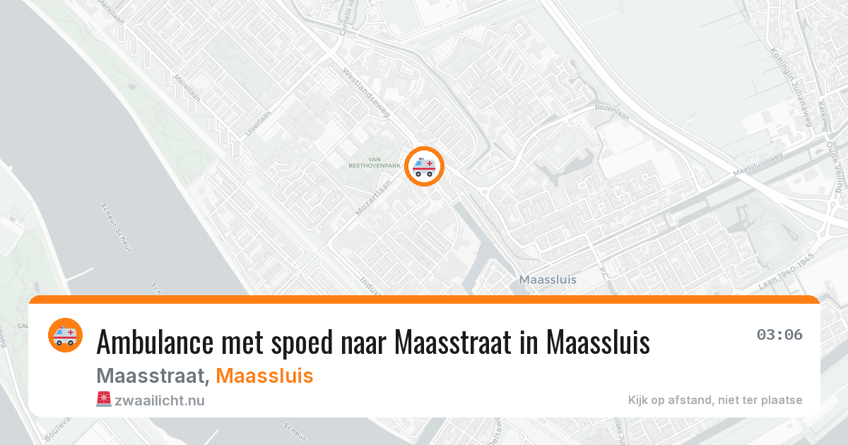 Ambulance met spoed naar Maasstraat in Maassluis — 18 mrt 2026