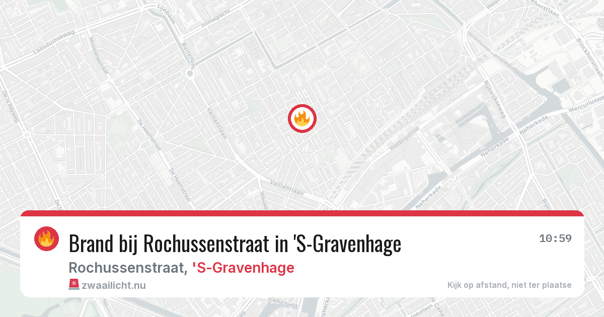 Brand bij Rochussenstraat in 'S-Gravenhage — 15 mei 2026