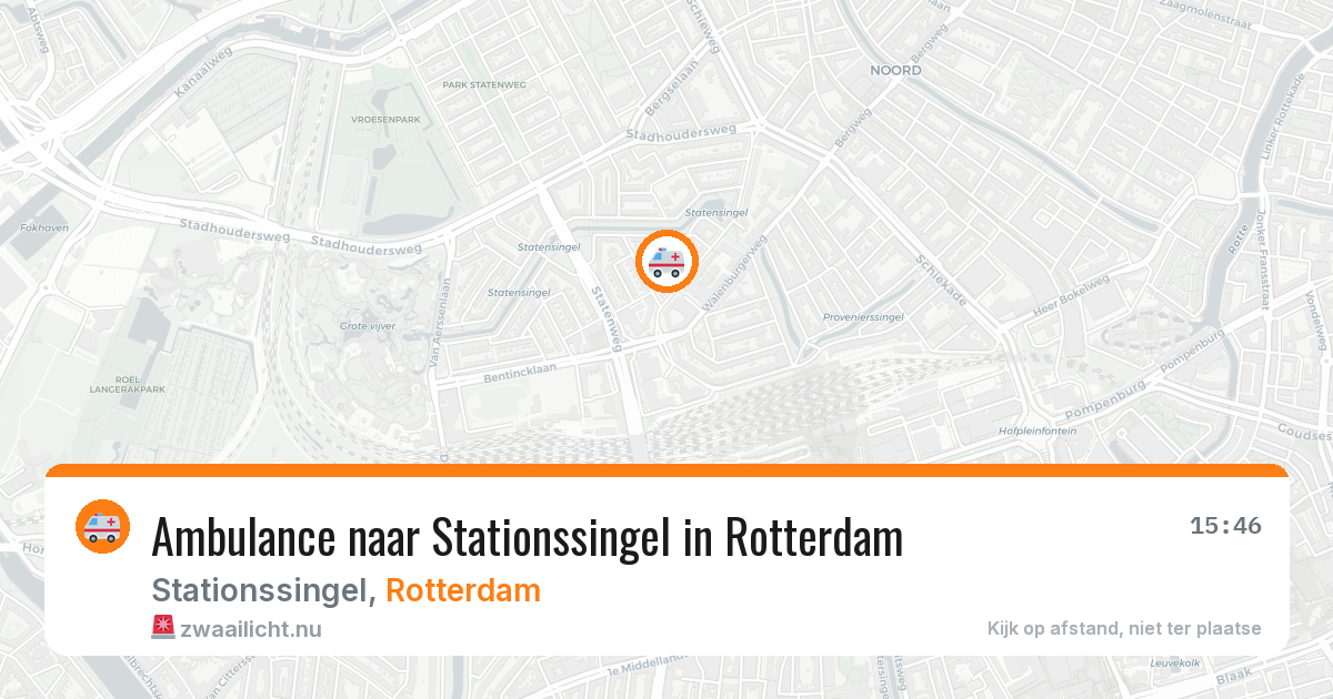 Ambulance naar Stationssingel in Rotterdam — 1 apr 2026