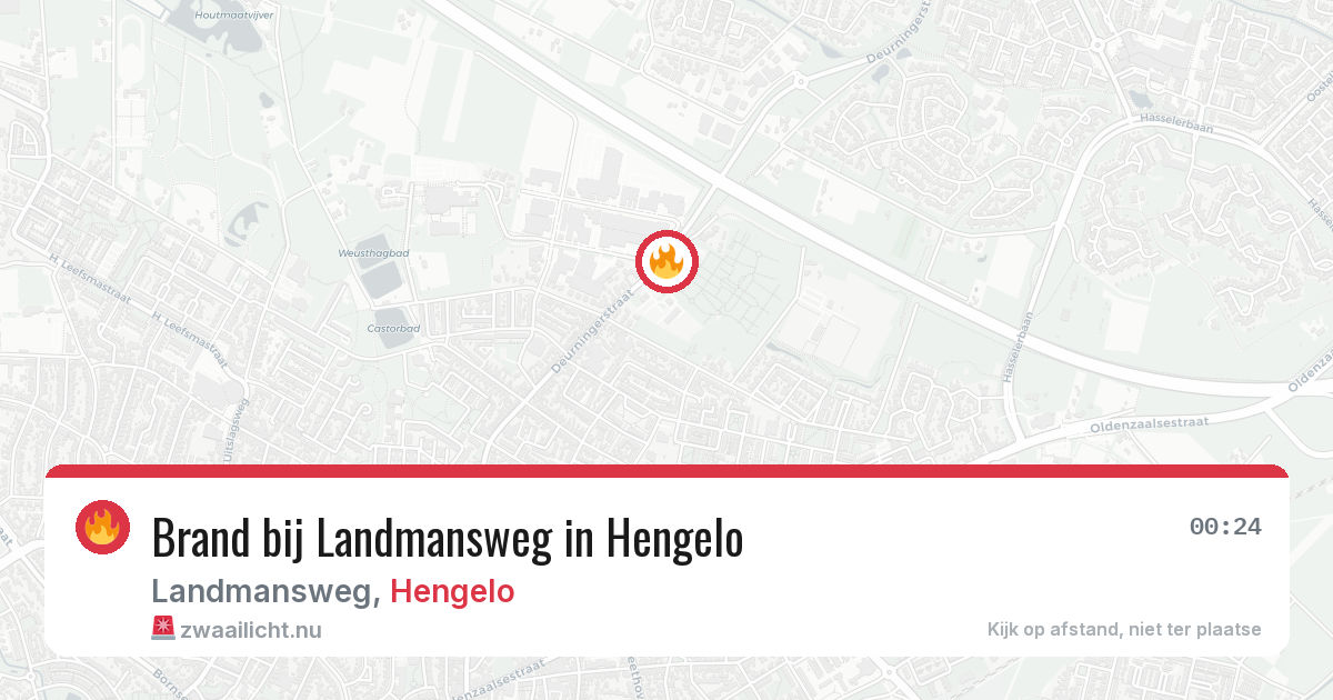 Brand bij Landmansweg in Hengelo — 26 apr 2026