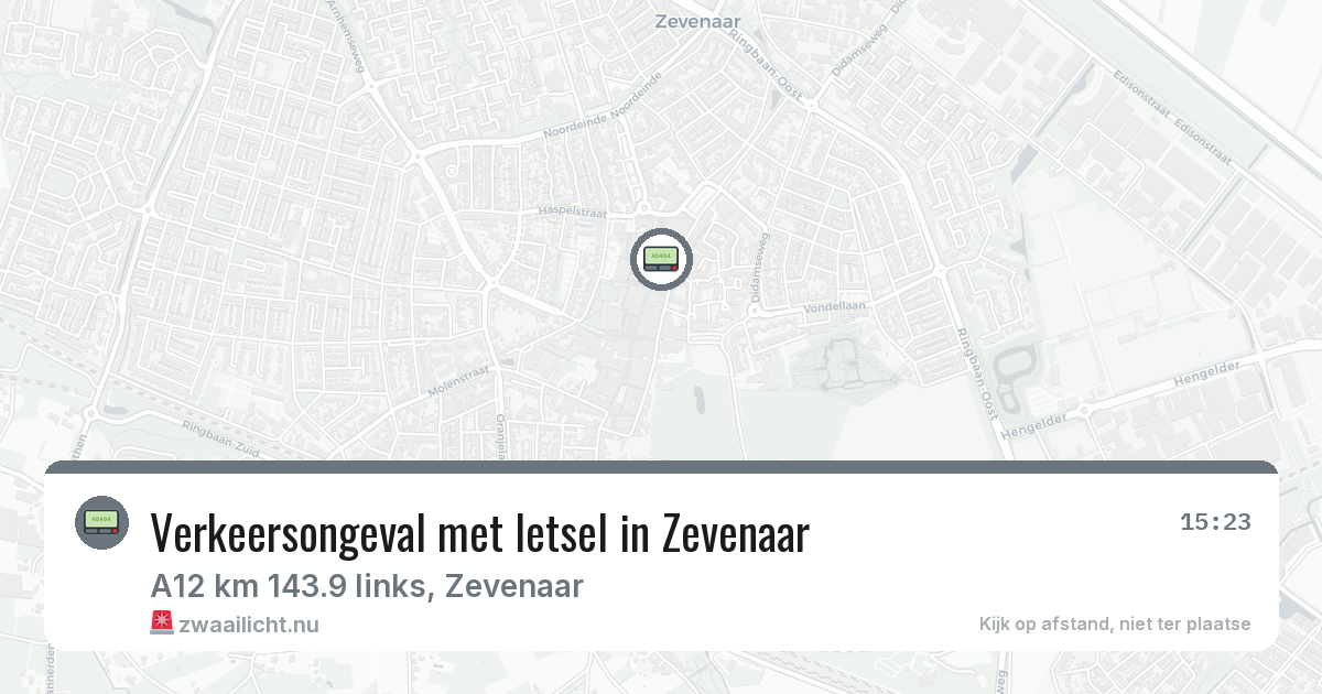 Verkeersongeval met letsel in Zevenaar — 10 jul 2026