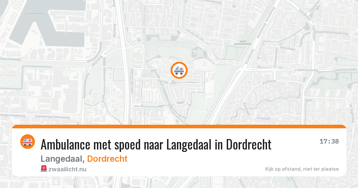 Ambulance met spoed naar Langedaal in Dordrecht — 29 mei 2026
