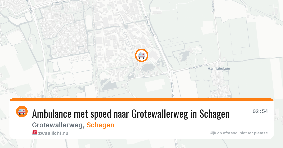 Ambulance met spoed naar Grotewallerweg in Schagen — 8 apr 2026