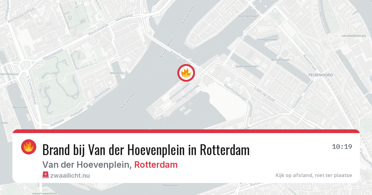 Brand bij Van der Hoevenplein in Rotterdam — 26 jul 2026