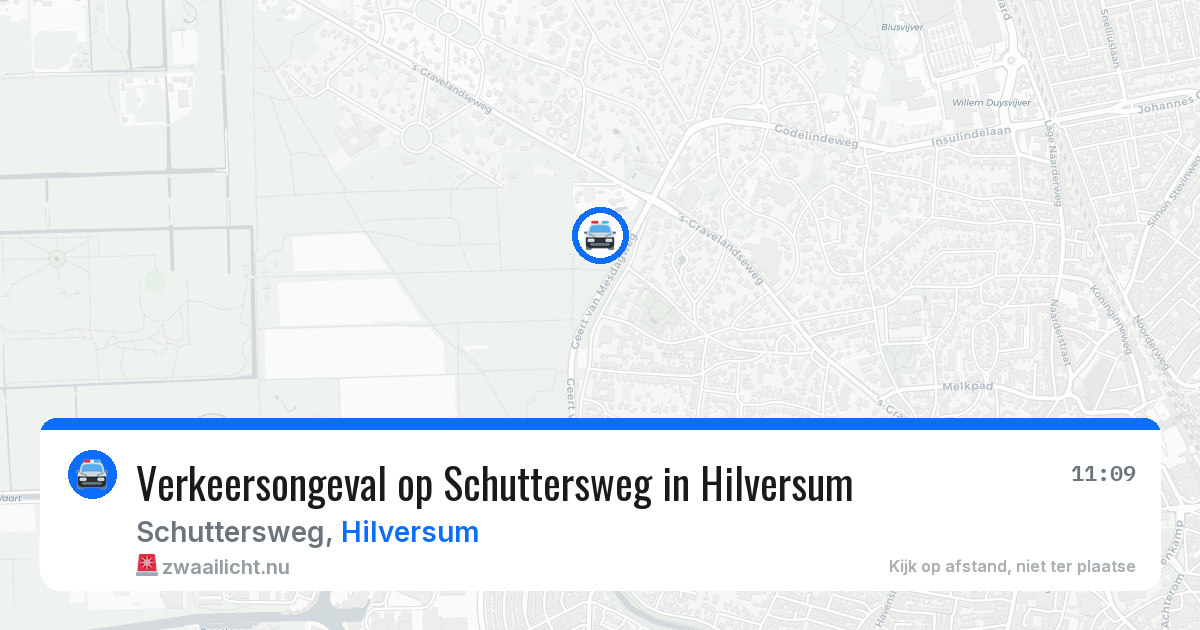 Verkeersongeval op Schuttersweg in Hilversum — 8 mrt 2026