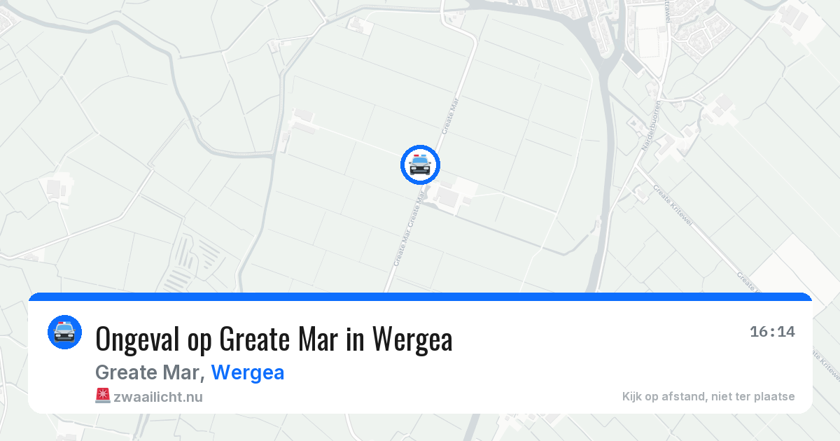 Ongeval op Greate Mar in Wergea — 15 jun 2026