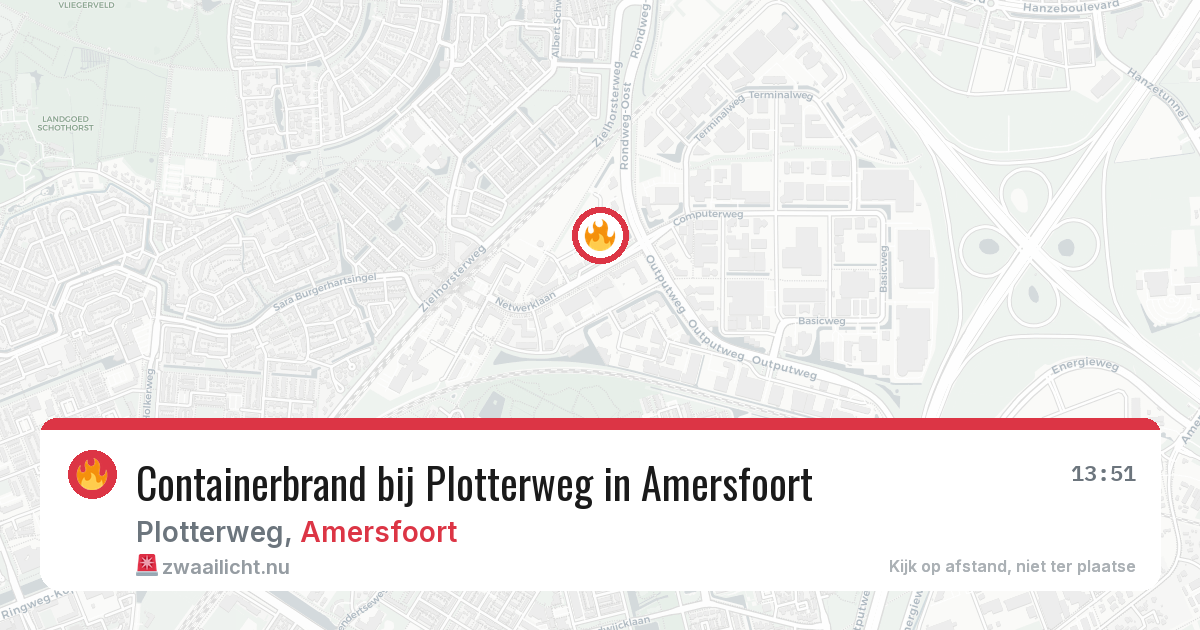 Containerbrand bij Plotterweg in Amersfoort — 11 mei 2026