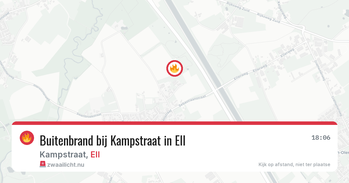Buitenbrand bij Kampstraat in Ell — 21 jul 2026