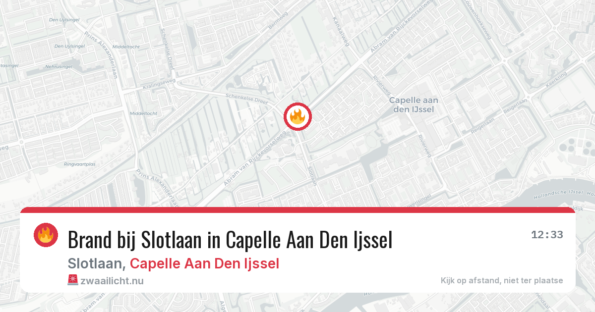 Brand bij Slotlaan in Capelle Aan Den Ijssel — 26 mrt 2026
