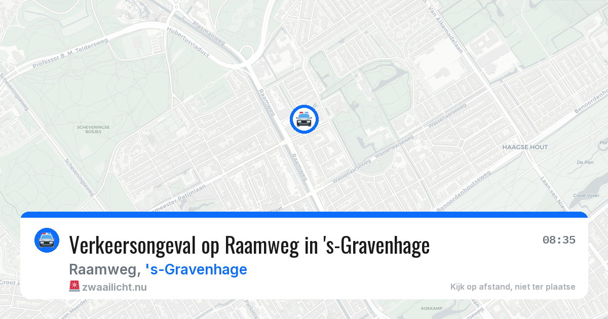 Verkeersongeval op Raamweg in 's-Gravenhage — 21 jan 2026