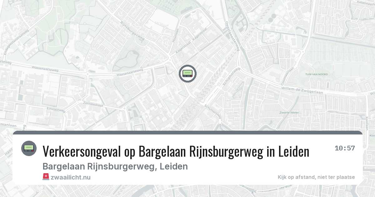 Verkeersongeval op Bargelaan Rijnsburgerweg in Leiden — 10 feb 2026