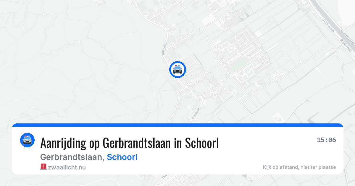 Aanrijding op Gerbrandtslaan in Schoorl — 15 jul 2026