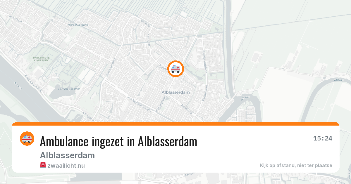 Ambulance ingezet in Alblasserdam — 7 jun 2026
