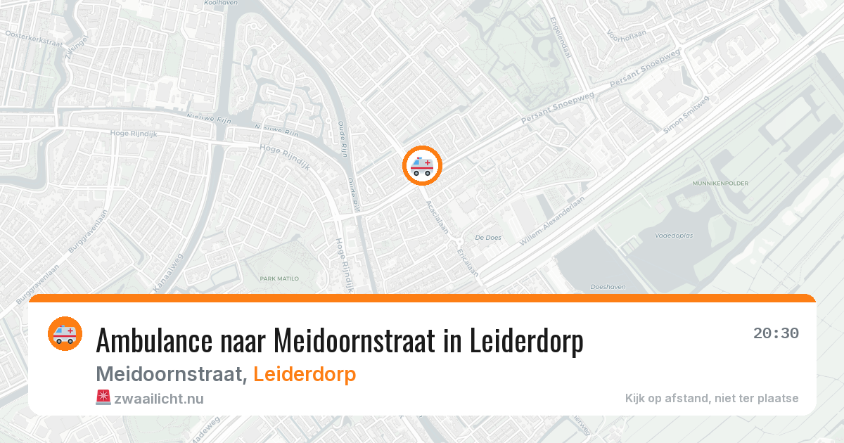 Ambulance naar Meidoornstraat in Leiderdorp — 16 jul 2026