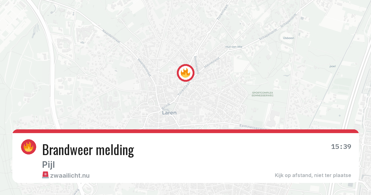 Brandweer melding — 30 mei 2026