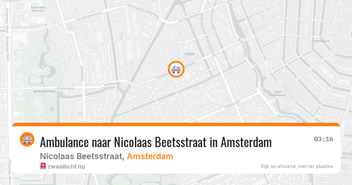 Ambulance naar Nicolaas Beetsstraat in Amsterdam — 15 jul 2026