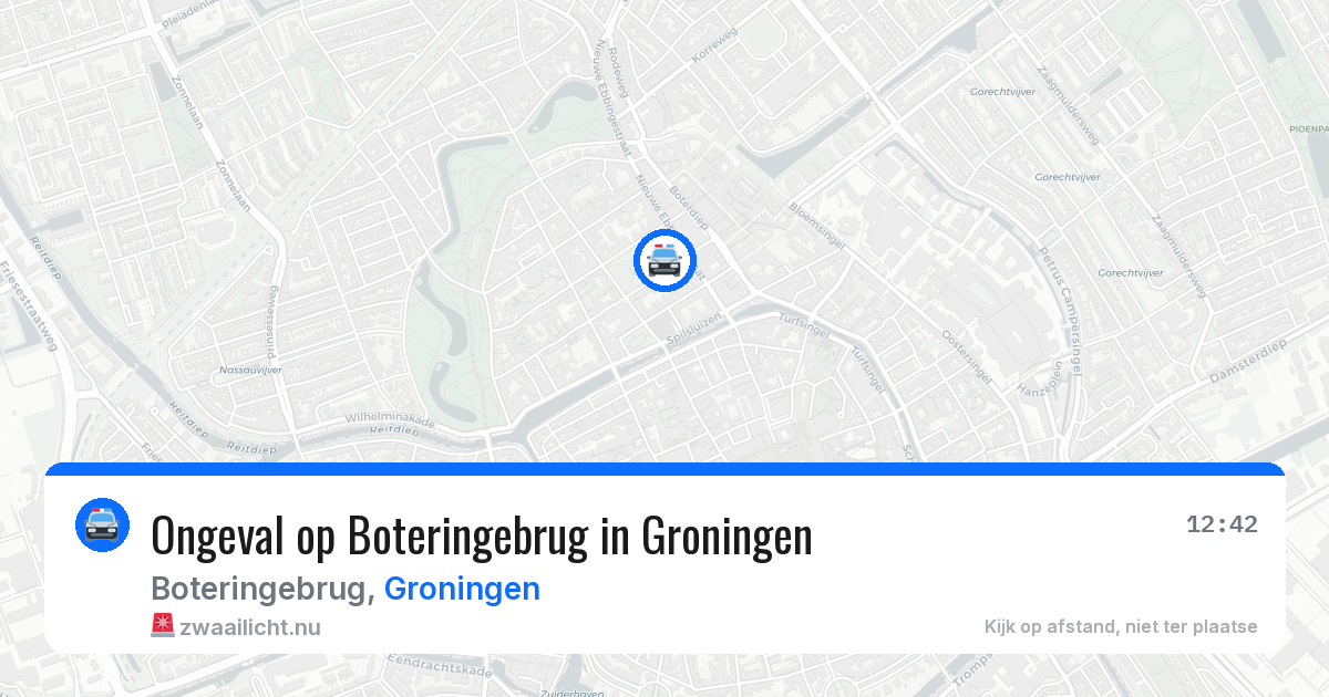 Ongeval op Boteringebrug in Groningen — 19 mrt 2026