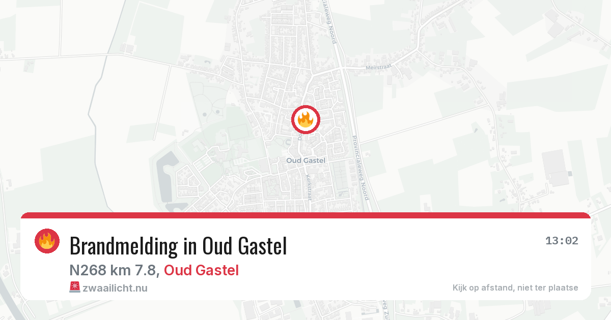 Brandmelding in Oud Gastel — 13 jul 2026