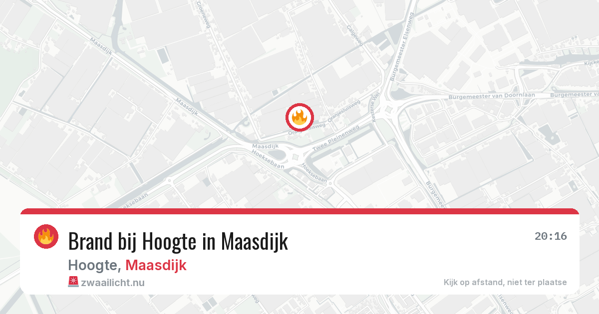 Brand bij Hoogte in Maasdijk — 5 jun 2026