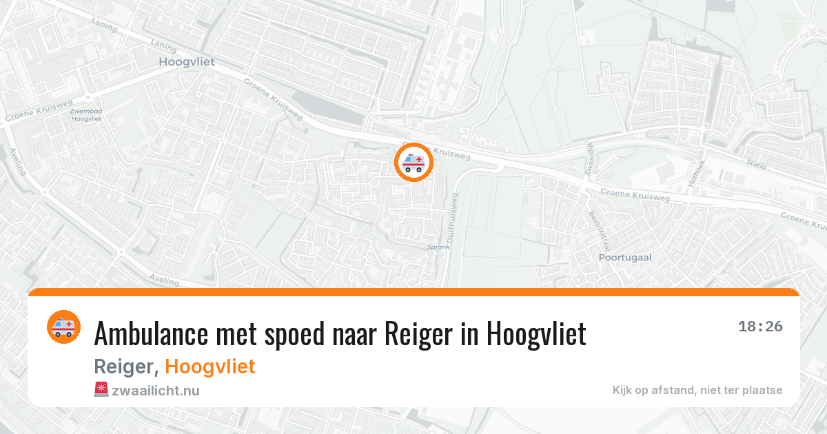 Ambulance met spoed naar Reiger in Hoogvliet — 21 jul 2026