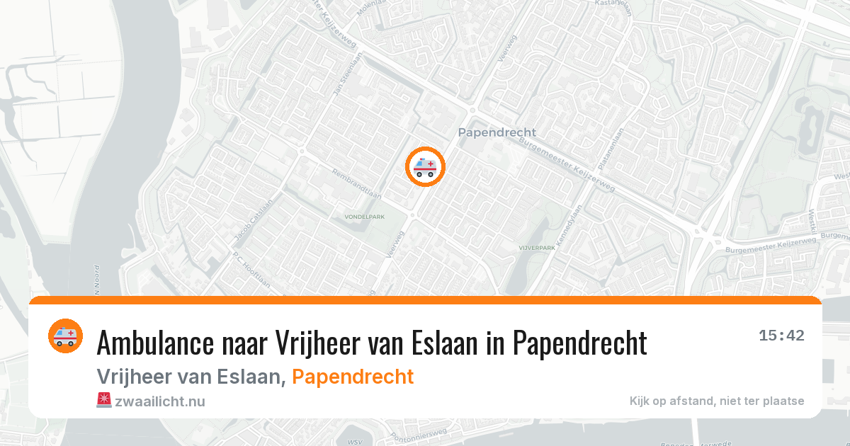 Ambulance naar Vrijheer van Eslaan in Papendrecht — 12 jul 2026