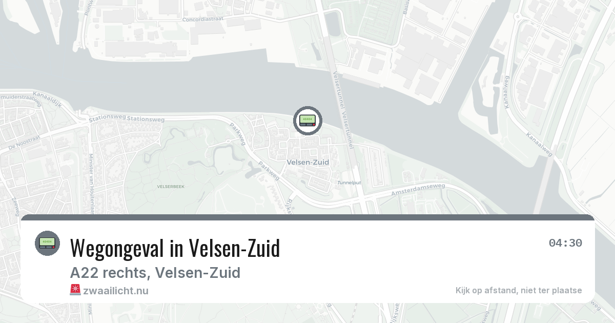 Wegongeval in Velsen-Zuid — 20 jul 2026