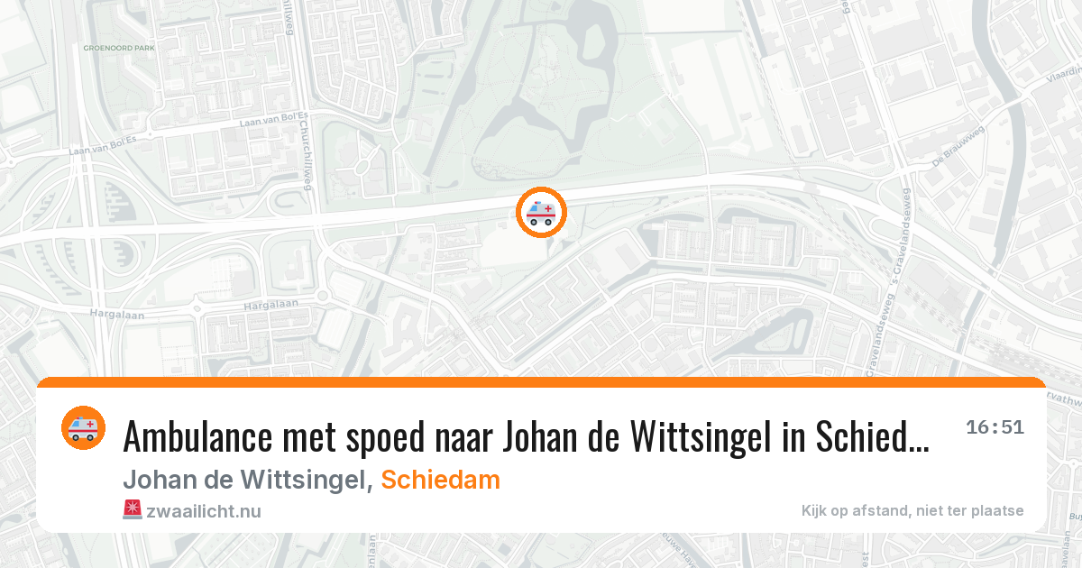 Ambulance met spoed naar Johan de Wittsingel in Schiedam — 15 jul 2026