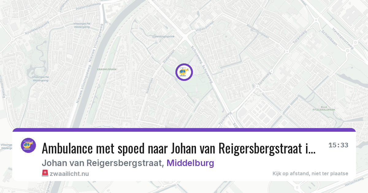 Ambulance met spoed naar Johan van Reigersbergstraat in Middelburg — 17 jul 2026