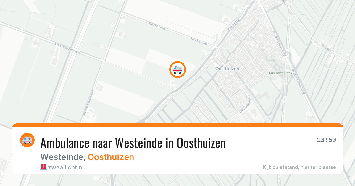 Ambulance naar Westeinde in Oosthuizen — 14 jul 2026