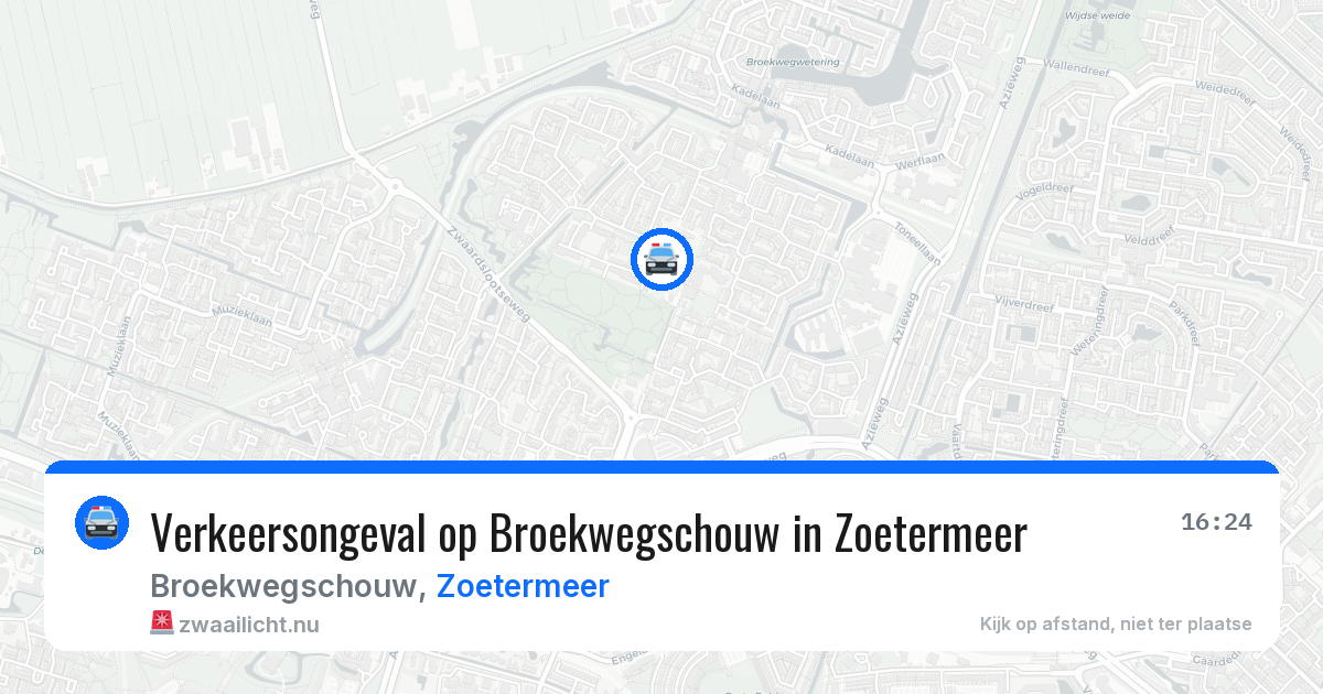 Verkeersongeval op Broekwegschouw in Zoetermeer — 19 jul 2026