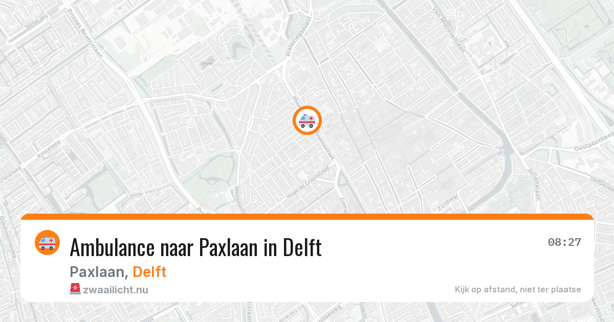 Ambulance naar Paxlaan in Delft — 25 jul 2026