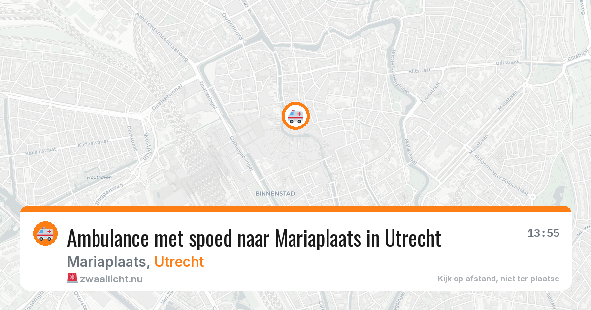 Ambulance met spoed naar Mariaplaats in Utrecht — 25 mei 2026