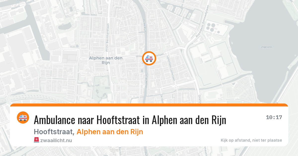 Ambulance naar Hooftstraat in Alphen aan den Rijn — 5 jun 2026