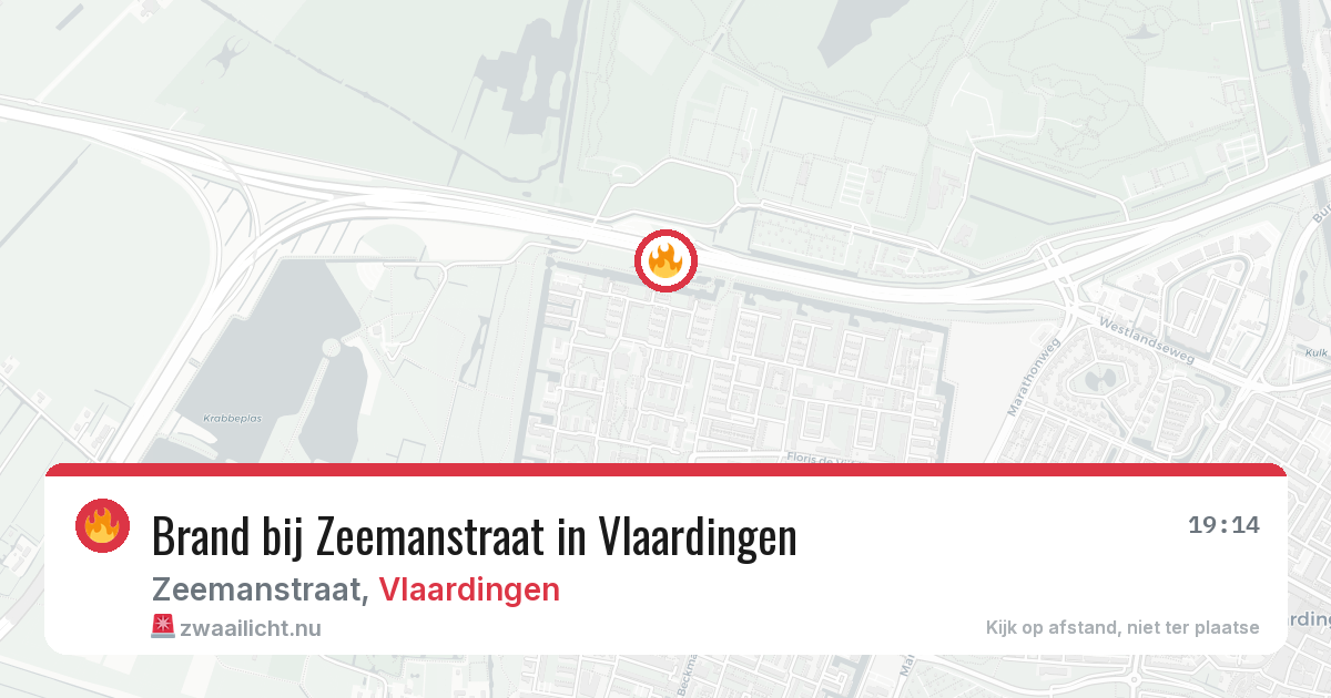 Brand bij Zeemanstraat in Vlaardingen — 26 jul 2026