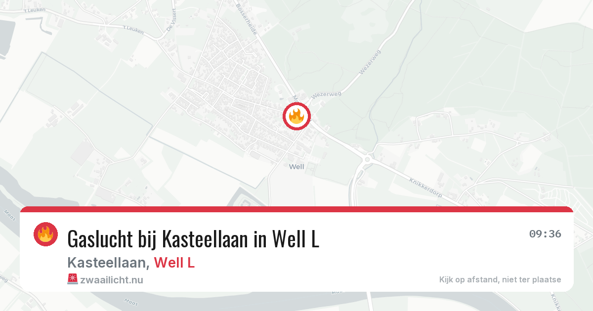 Gaslucht bij Kasteellaan in Well L — 24 feb 2026