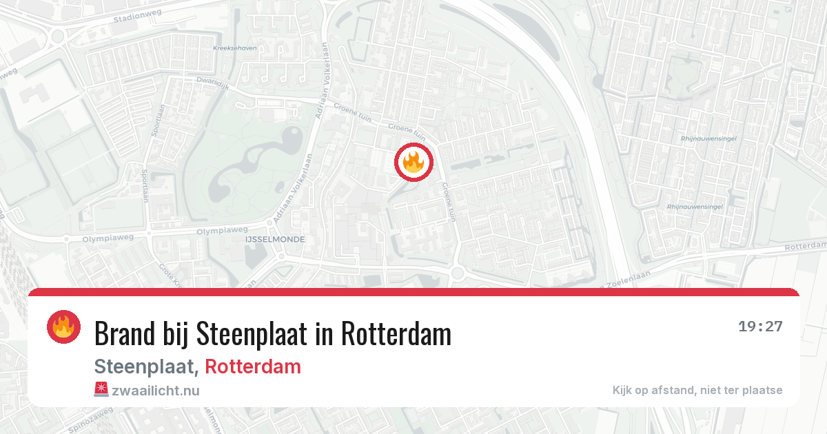 Brand bij Steenplaat in Rotterdam — 21 mrt 2026