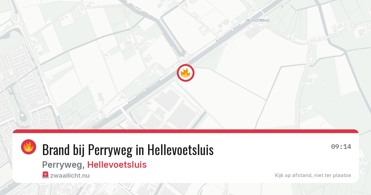 Brand bij Perryweg in Hellevoetsluis — 9 jul 2026