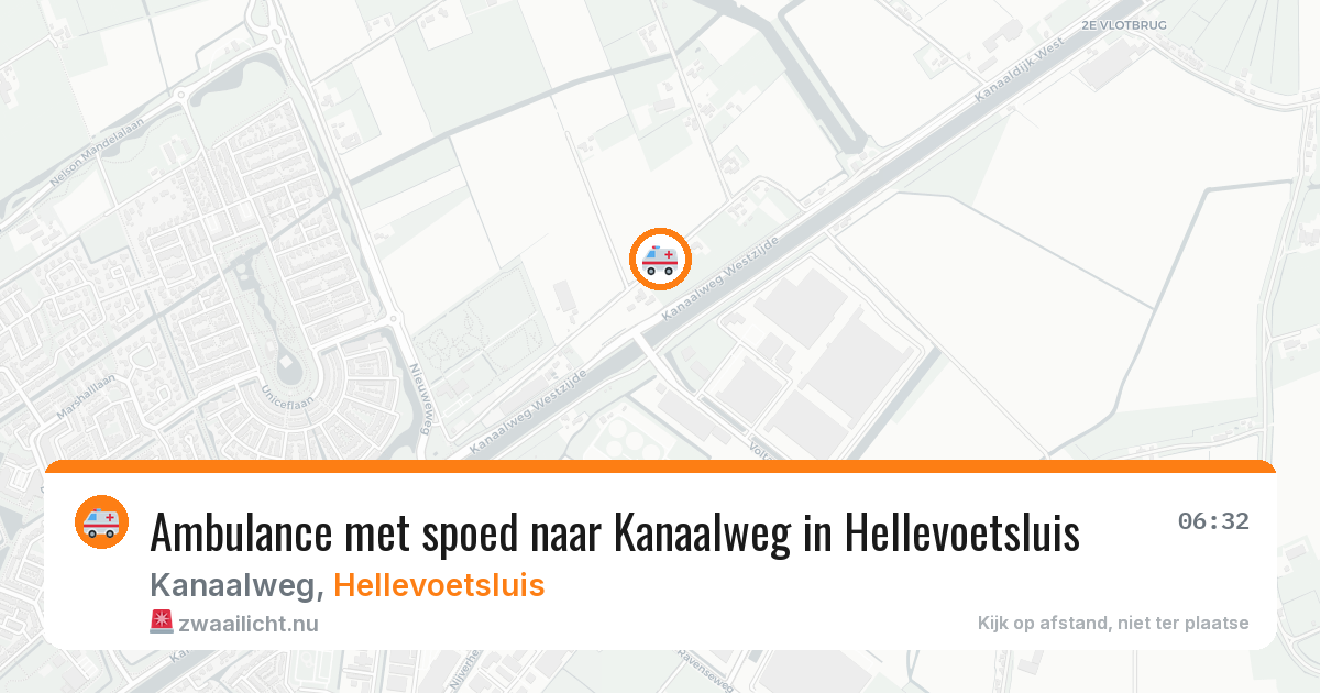 Ambulance met spoed naar Kanaalweg in Hellevoetsluis — 13 jul 2026