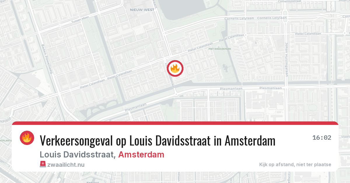 Verkeersongeval op Louis Davidsstraat in Amsterdam — 7 mei 2026