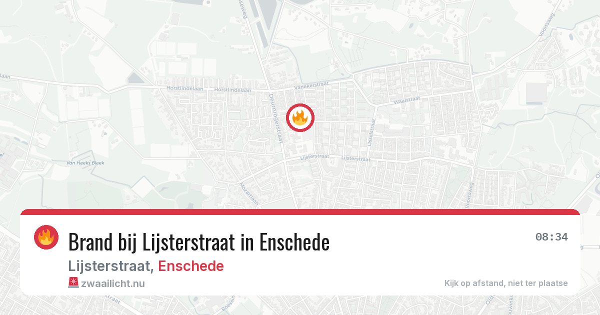 Brand bij Lijsterstraat in Enschede — 1 jun 2026